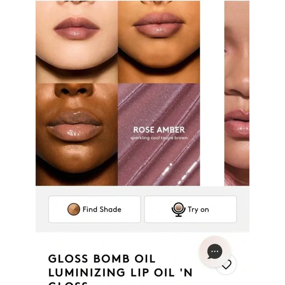 Fenty Gloss Bomb Lip Oil 'N Gloss  Rose Amber